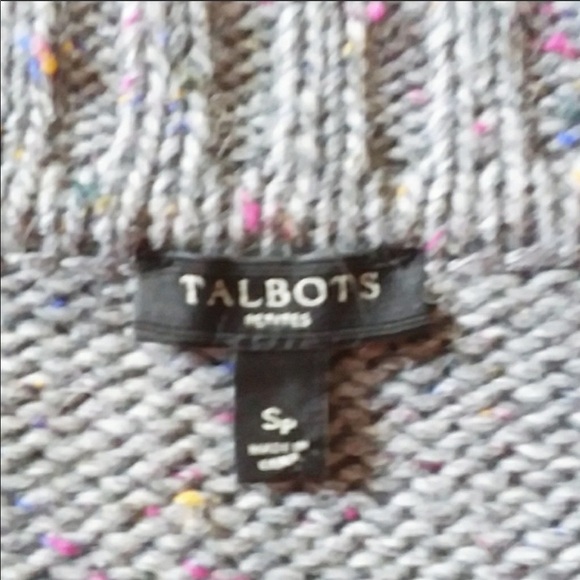Like NEW! Talbots Grey Tweed  Wool Cardigan (Sp) - Picture 6 of 11